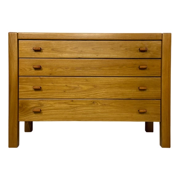 Vintage French Chest of Drawers in Elm from Maison Regain, 1960s For Sale
