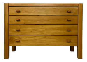 Vintage French Chest of Drawers in Elm from Maison Regain, 1960s