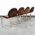 Mid-Century Modern Mid Century Modern Dining Chairs Set 6 Chrome Brass Suede Italy Attributed to Willy Rizzo 70s For Sale - Image 3 of 11