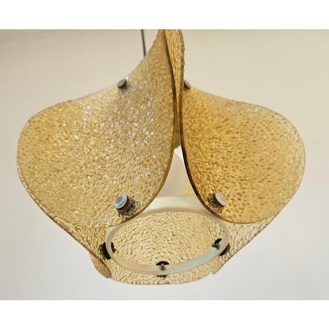 Mid-Century Glass Pendant Lamp, Germany, 1960s For Sale - Image 4 of 15