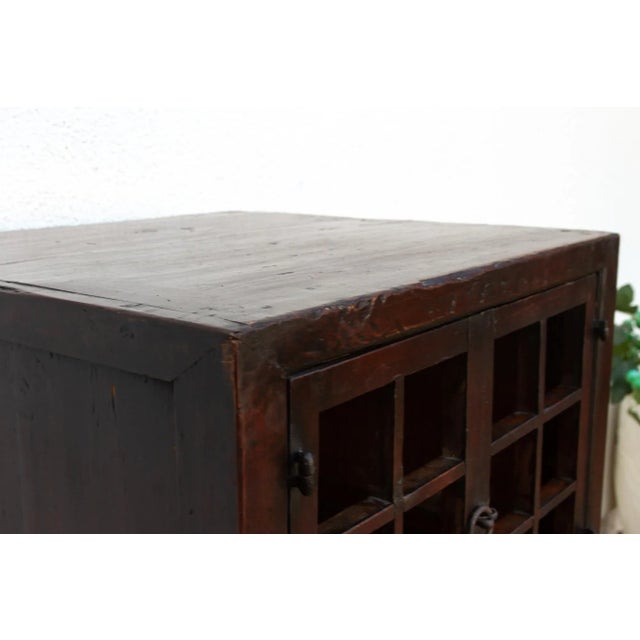 Antique Lattice Doors Slim Kitchen Cabinet For Sale In Los Angeles - Image 6 of 12