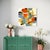 Textile Lee Cox "Fandango" Acrylic on Canvas, Square Abstract Collage Painting in Orange, 2025 For Sale - Image 7 of 8