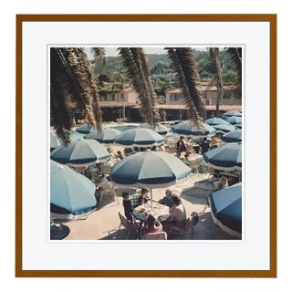 Outdoor Dining 1956 by Slim Aarons Brown Framed C Print For Sale