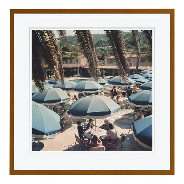 Outdoor Dining 1956 by Slim Aarons Brown Framed C Print For Sale