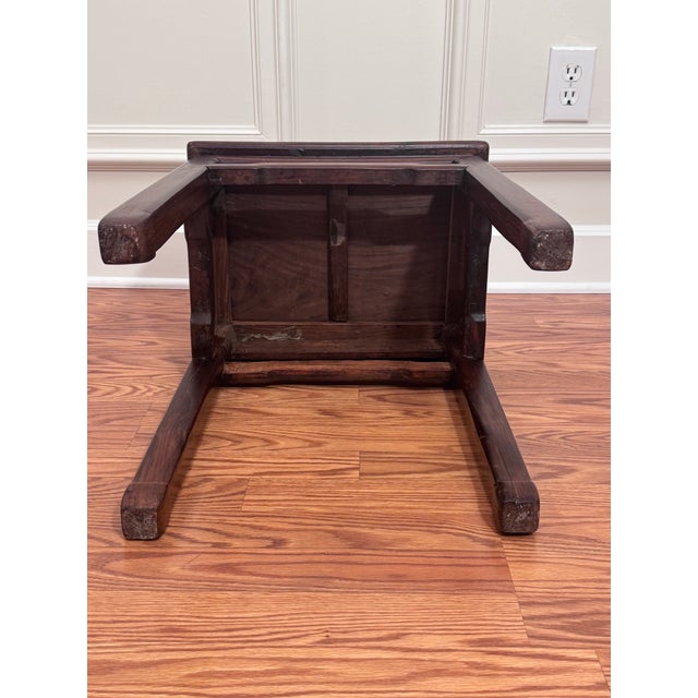 Vintage Asian Modern Traditional Ming Style Solid Wood Accent Side Table For Sale - Image 12 of 12
