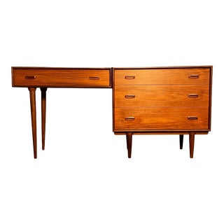 1960s Mid Century Danish Modern Teak Vanity/Dresser For Sale