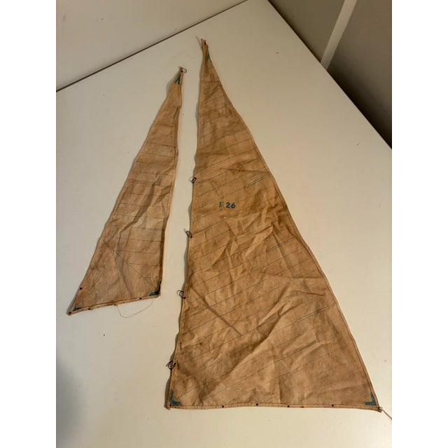 Brown Vintage Pond Sail Boat Yacht 28" Wood Hull Mid Century For Sale - Image 8 of 10