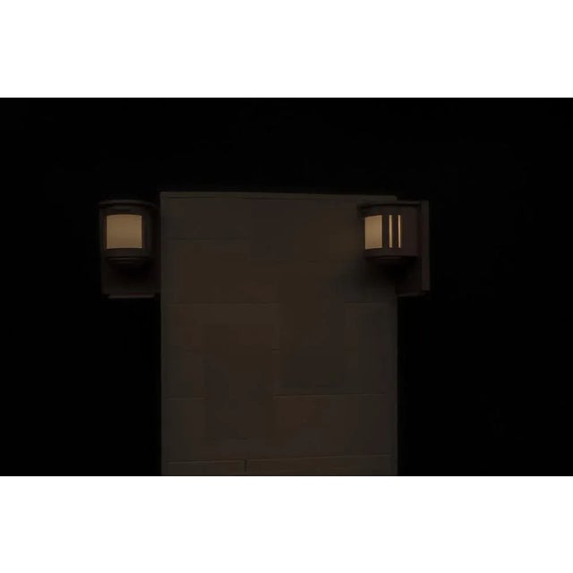 Brown Modern Organic Architectural Wooden Lamps, Set of 2 For Sale - Image 8 of 18