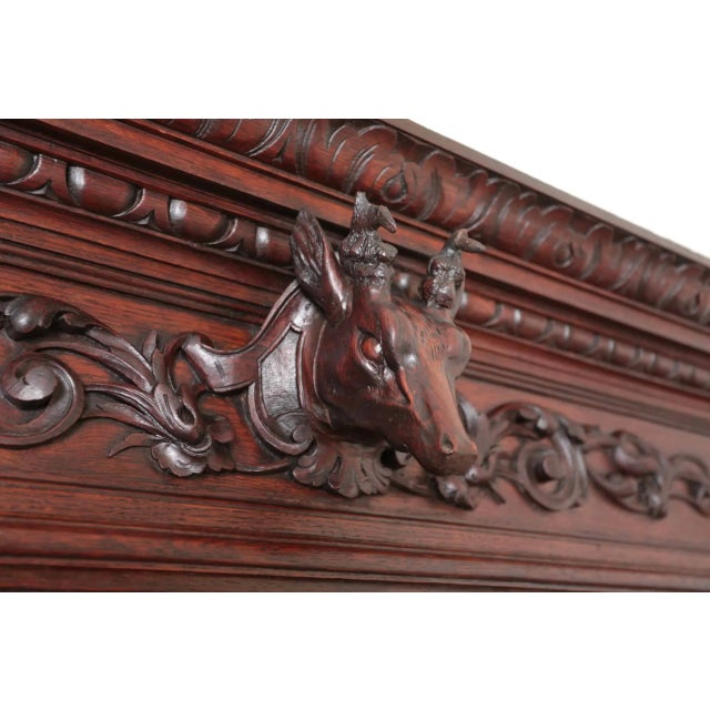 Antique Oak Hunting Sideboard For Sale - Image 4 of 7