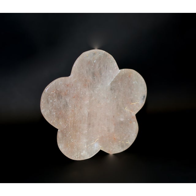 Strawberry Rock Crystal Peach Blossom Plate Gemstone Plate For Sale - Image 9 of 11