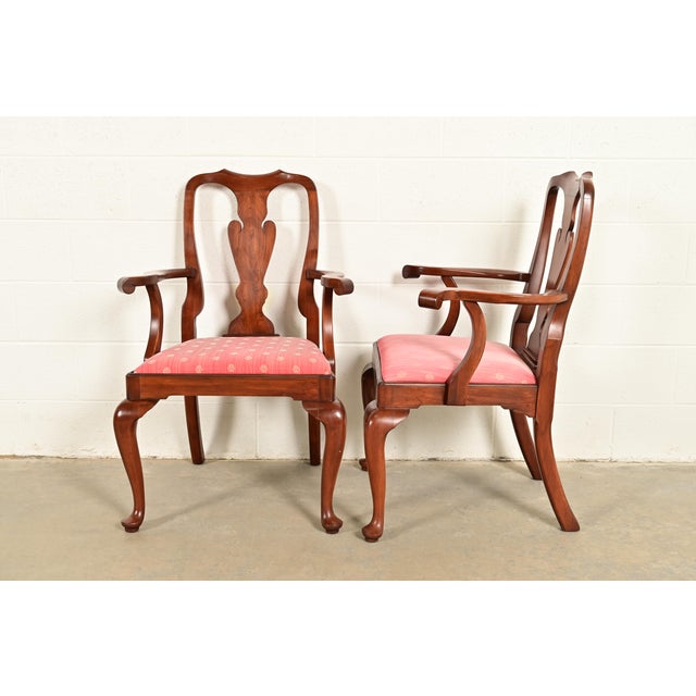 Henkel Harris Queen Anne Solid Cherry Wood Dining Chairs, Set of Six For Sale - Image 11 of 14