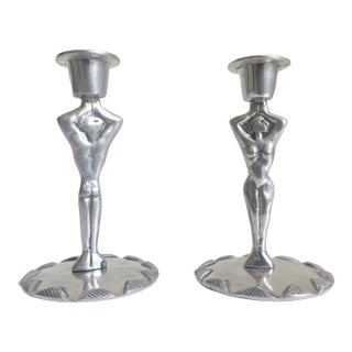 Figurative Candlesticks by Carrol Boyes, Late 20th C For Sale