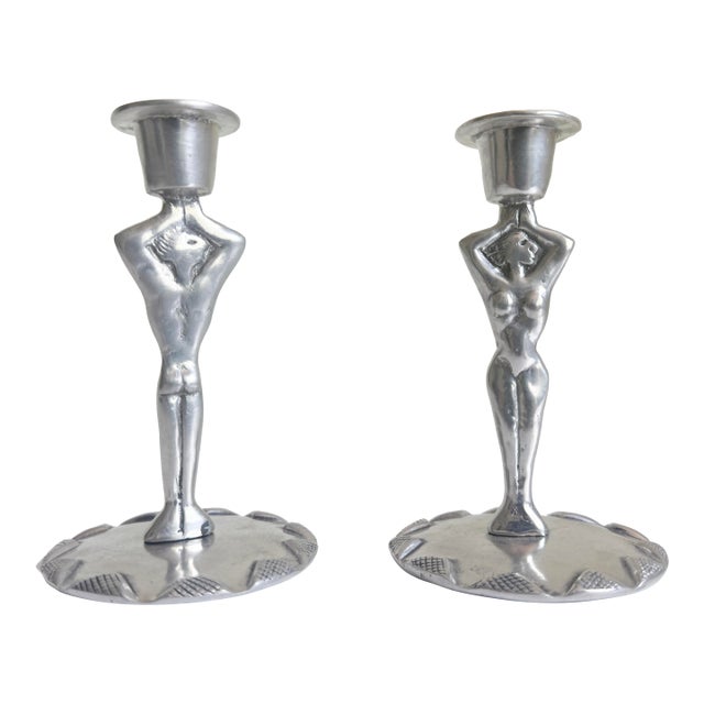 Figurative Candlesticks by Carrol Boyes, Late 20th C For Sale