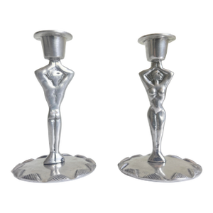 Figurative Candlesticks by Carrol Boyes, Late 20th C