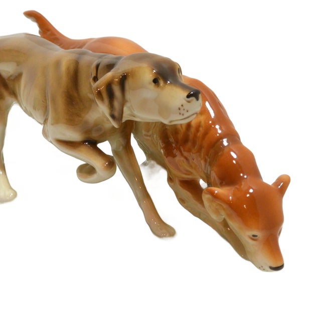 1960s Mid-Century Royal Dux Sporting Dogs Porcelain Figurine - Pointer & Setter For Sale - Image 5 of 6