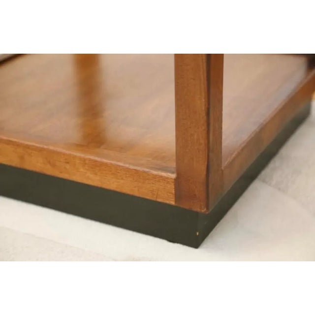 Wood Motivated Seller: 1960s Mid-Century Modern Smoked Glass Walnut Cube Table Attributed to Adrian Pearsall For Sale - Image 7 of 7
