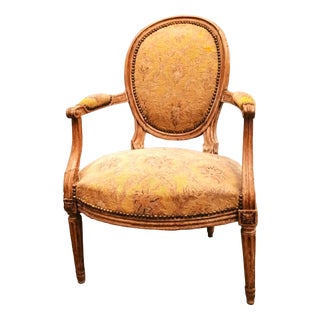 Louis XVI Armchair in Beech For Sale