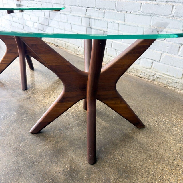 Adrian Pearsall 1960s Attributed to Adrian Pearsall MCM Walnut Jacks Side Tables - Pair For Sale - Image 4 of 4