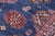 Textile 1990s Rustic Super Kazak Blue & Red Wool Rug - 11'8'' X 15'6'' For Sale - Image 7 of 8
