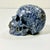 1970s Vintage Abstract Expressionism Boho Chic Hand Carved Blue Speckled Sodalite Skull Sculpture For Sale - Image 11 of 13
