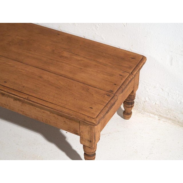 Brown Vintage Pine Low Table, 1930 For Sale - Image 8 of 10