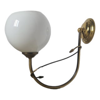 Art Deco Metal Wall Lamp, Poland, 1950s For Sale