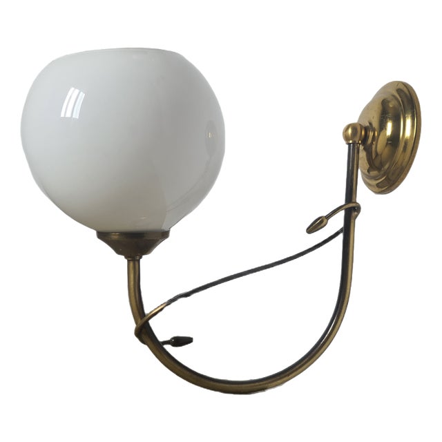 Art Deco Metal Wall Lamp, Poland, 1950s For Sale