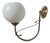 Art Deco Metal Wall Lamp, Poland, 1950s For Sale