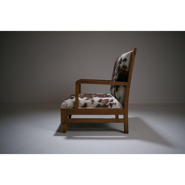 Brown Vintage French Art Deco Lounge Chair, 1930s For Sale - Image 8 of 18
