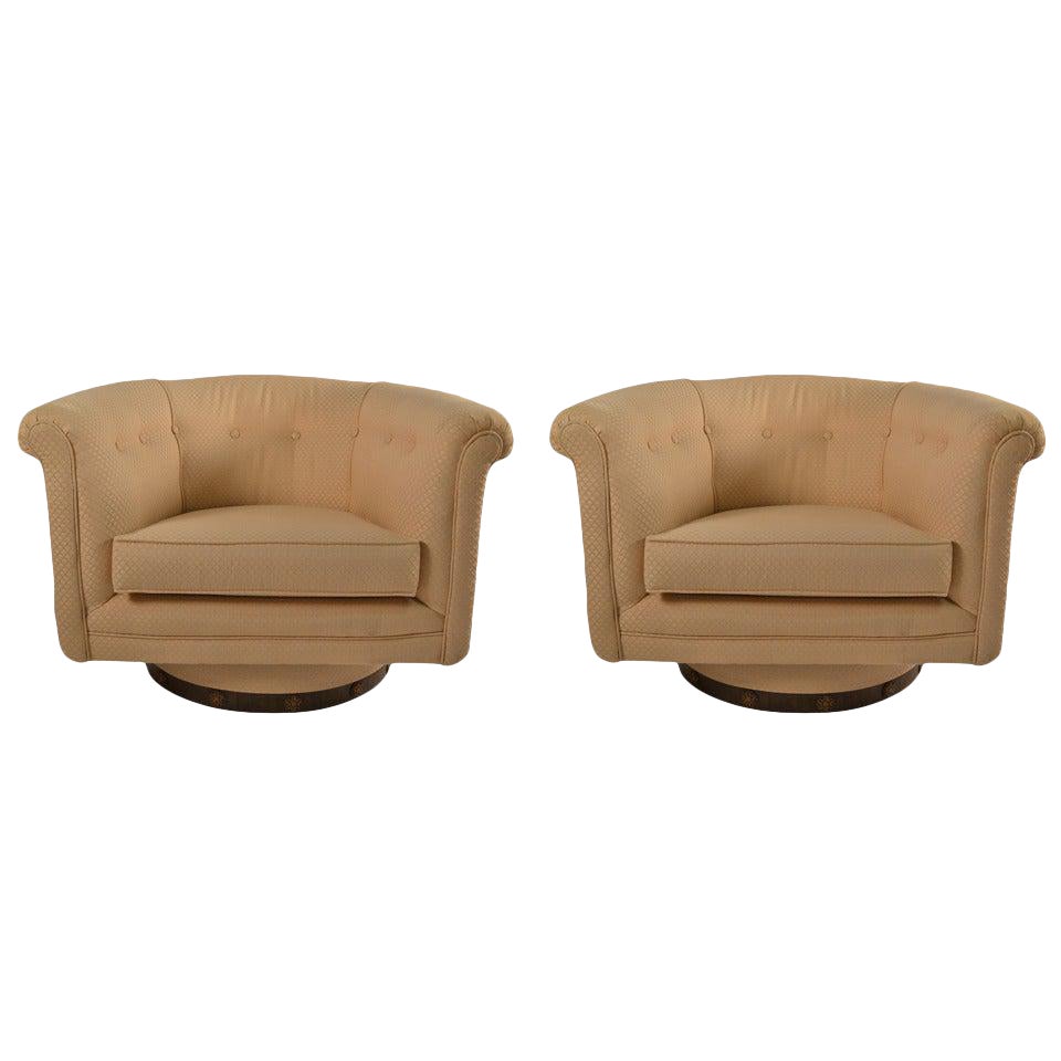 Pair of Swivel Tub Chairs Chairish