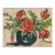 1930 Vintage Red Flowers in a Vase Art Print by Zolo Palugyay - 14" X 11" For Sale