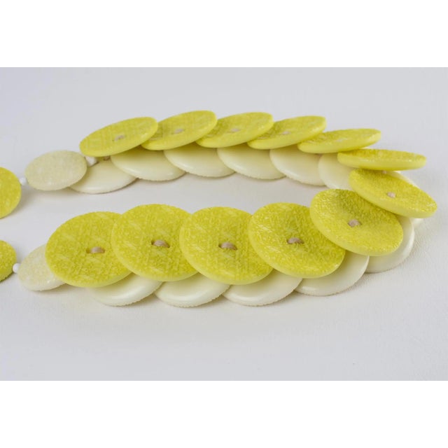 Yellow Angela Caputi Banana and Citrus Textured Resin Necklace For Sale - Image 8 of 15