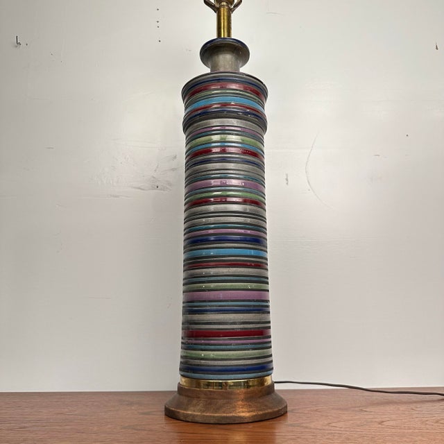 Italian Italian Ceramic Lamp For Sale - Image 3 of 12