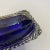 Early 20th Century Vintage Ellis Barker English Silver Plate Cobalt Glass Salt Cellars - a Pair For Sale - Image 5 of 10