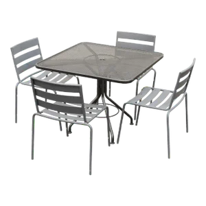 Early 21st Century Metro' Wrought Iron Outdoor Dining Set - 5 Pieces