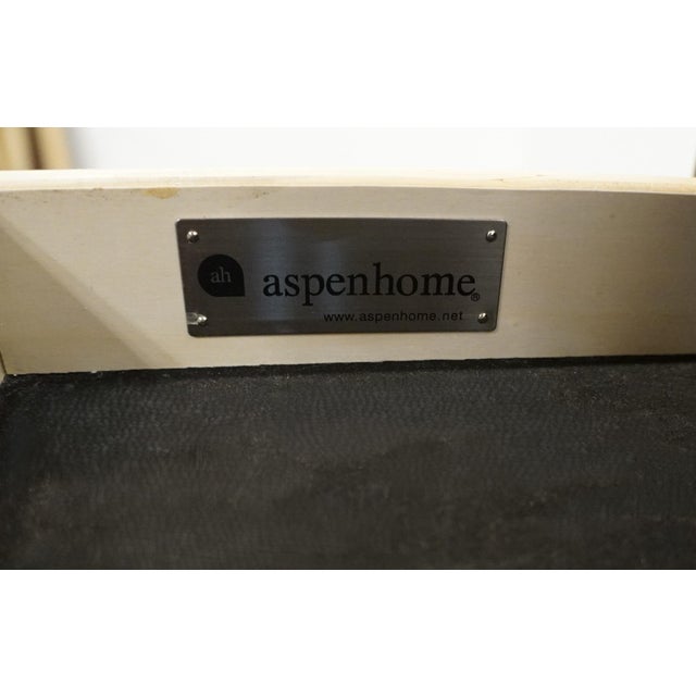 Wood Aspen Home Rustic Contemporary Modern Style 65" Computer Writing Desk For Sale - Image 7 of 12