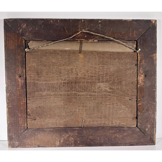 Wood Jesus Died for Both Lithograph in Oak Leaf & Acorn Frame c.1911 For Sale - Image 7 of 14
