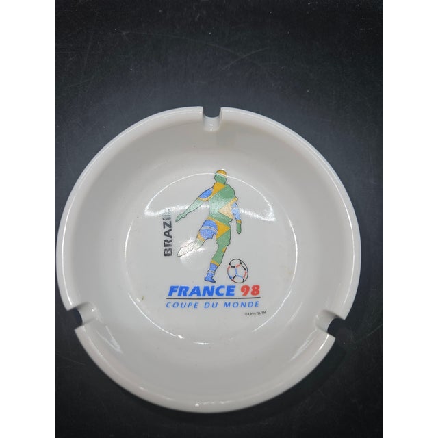 Official Vintage 1998 Fifa World Cup France Ceramic Ashtray.