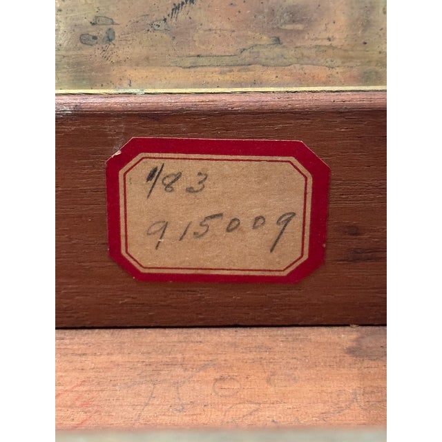 Metal Vintage Cloisonné Enamel Box Turquoise Floral Scroll Lidded 5.5in For Sale - Image 7 of 8