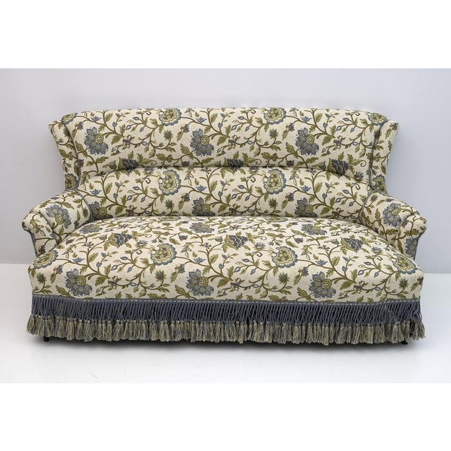19th Century Napoleon III Brocade Sofa & Armchairs, Set of 3 For Sale - Image 3 of 18