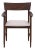 Walnut Deco Dining Arm Chair For Sale