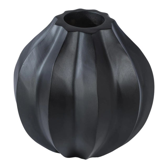 Satori Sawtooth Mango Wood Vase For Sale