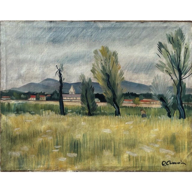 René Chancrin, Landscape Composition, 20th Century, Oil Painting on Canvas For Sale - Image 9 of 9