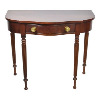Statton Mahogany Sheraton Style Sofa Table Console Table Hall Table Hand Made For Sale
