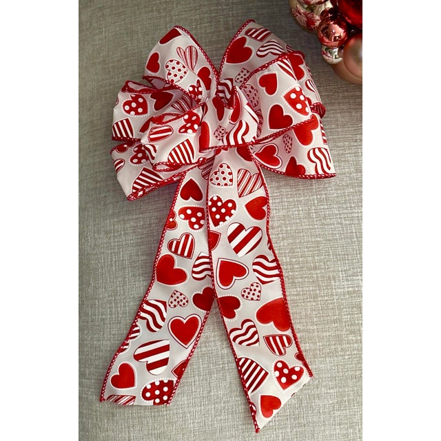 Valentine’s Day Vintage Glass Ornament Wreath For Sale - Image 11 of 12