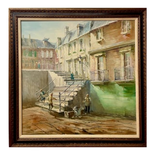 A Sunlit European Cityscape by Jose Luis Campuzano (1918-1979) For Sale