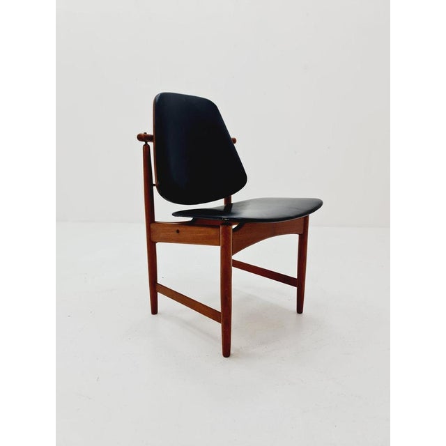 Danish Teak and Leather Chair by Arne Vodder for France & Daverkosen, 1960s For Sale - Image 11 of 11
