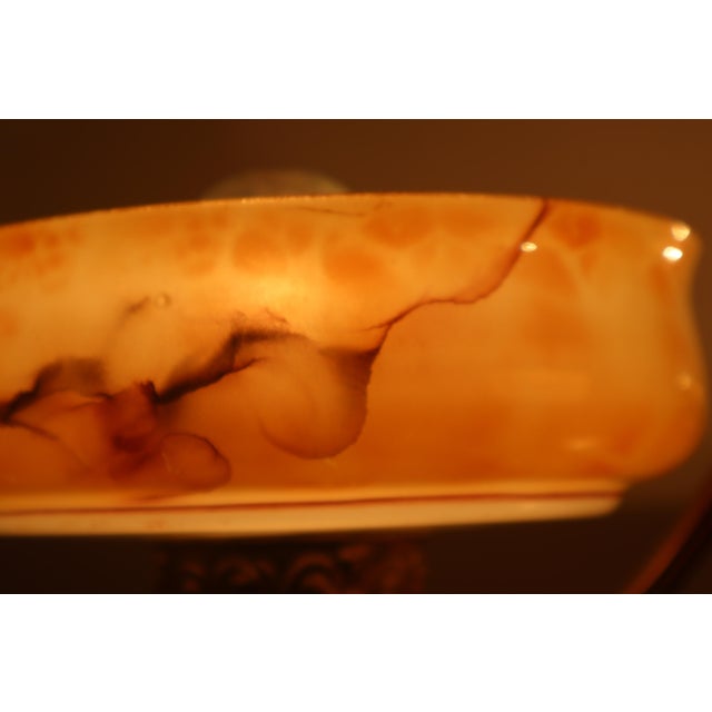 Danish Art Deco Chandelier with Alabaster-Look Glass Bowls For Sale - Image 14 of 18