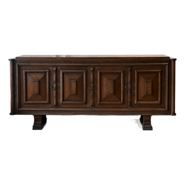 Charles Dudouyt Style French Deco Sideboard For Sale