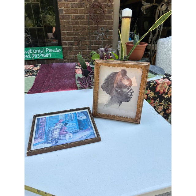 Up for consideration is a beautiful pair of African framed drawings. These would look lovely on display in your home and...